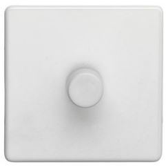 White LED/Incandescent Dimmer Switch with Matching Knob | 2 Way, 400W | Concealed 3mm range by Eurolite - ECW1DLED